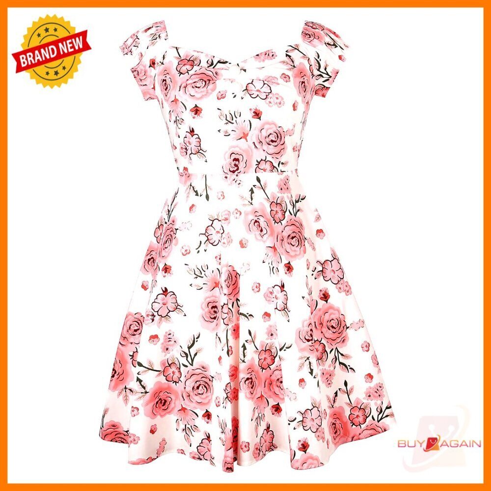 Retro Swing Dress Vintage 1950s Rockabilly Pinup Cocktail Party Wear